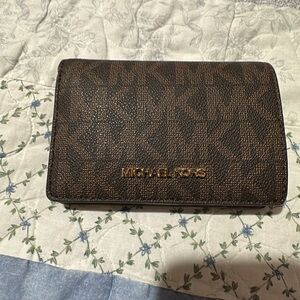 Michael Kors Dark Brown Logo Wallet